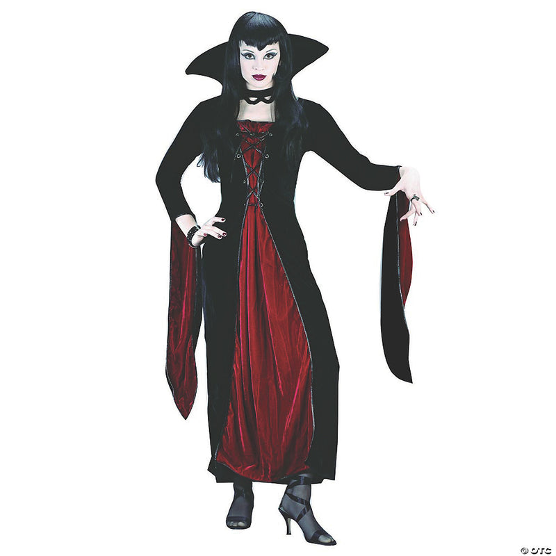Women’s Velour Vampress Costume - Medium/Large - MEDIUM - image 1