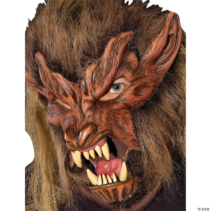 Latex and Fur Men's Halloween Lone Wolf Mask