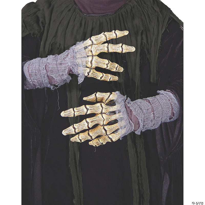 Latex Bone Hands With Gauze | Costume-Shop.com - image 1