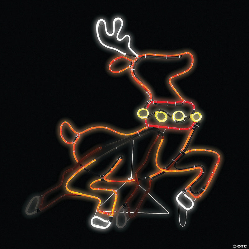 Light-Up Glo Reindeer Animated Outdoor Sign - image 1