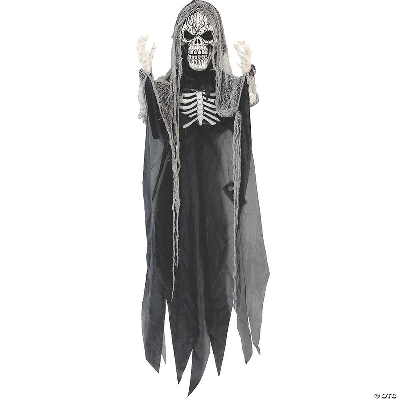 6' Lightup Hanging Skeleton Reaper Halloween Decoration - image 1