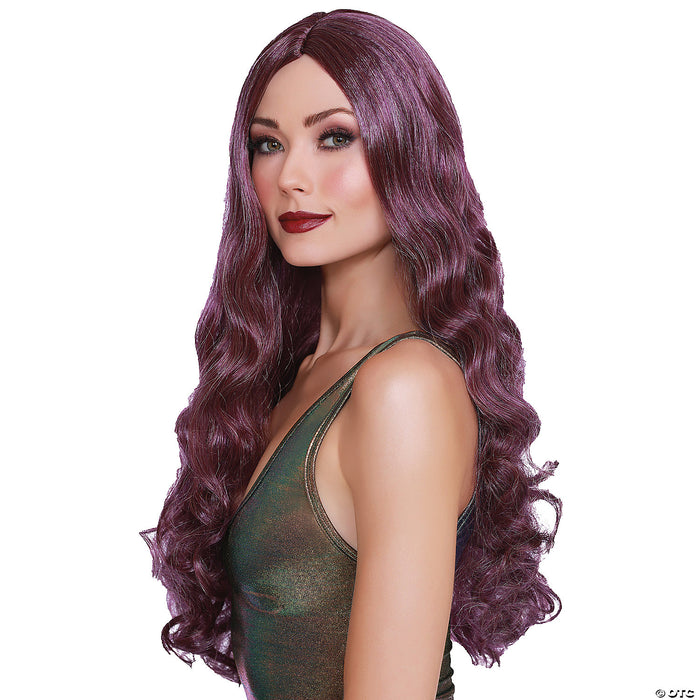 Long Curly Light Plum Wig