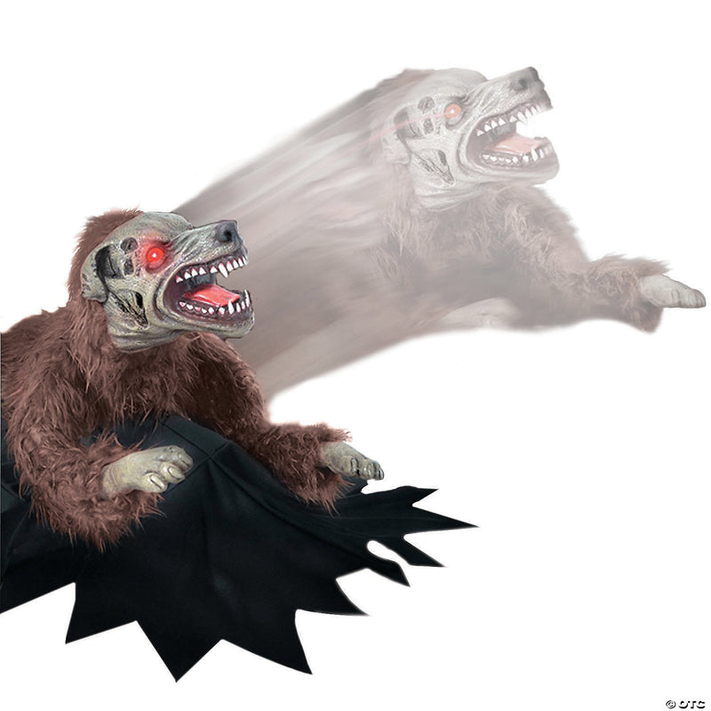 Animated Lunging Mad Dog Halloween Decoration - image 1
