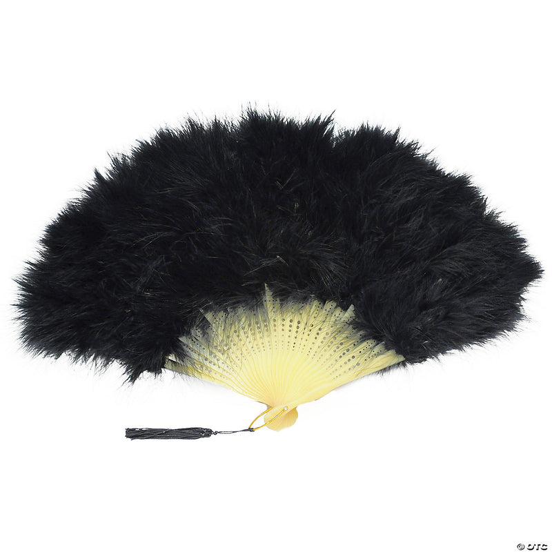 Marabou Feather Fan - BLACK - image 1