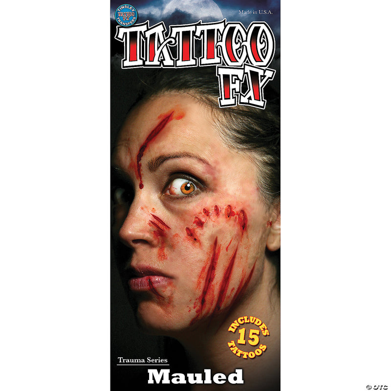 Mauled Trauma Tattoo | Costume-Shop.com - image 1