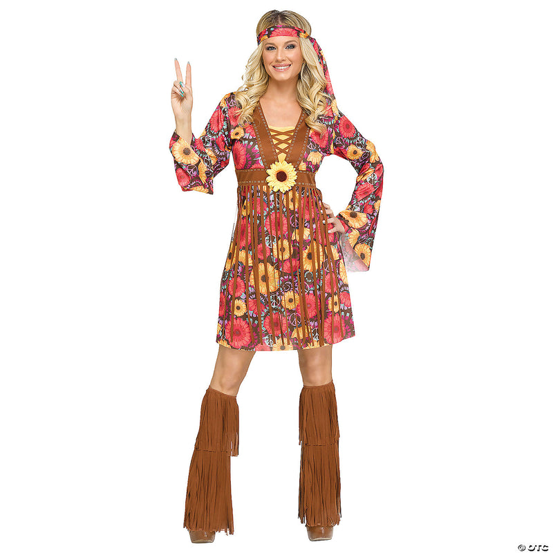 Adult Flower Power Hippie Costume | Costume-shop.com - MED/LRG - image 2