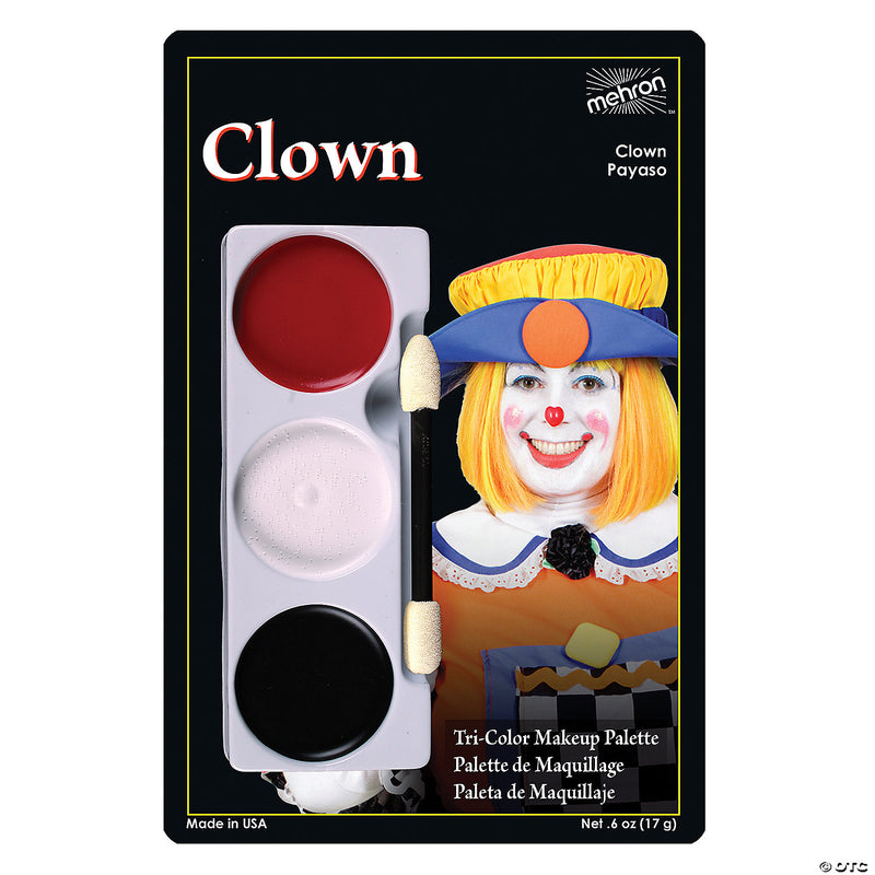 Mehron Clown Tri-Color Makeup Palette - image 1