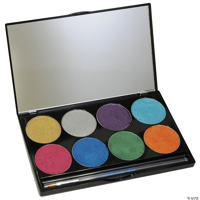 Mehron Paradise Makeup AQ™-8-Color Refillable Palette Brilliant Metallics