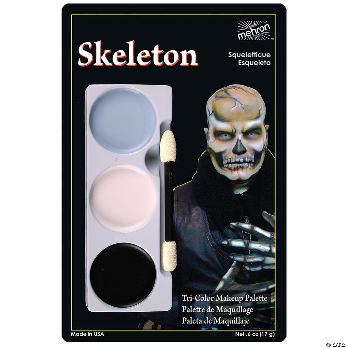 Mehron Skeleton Tri-Color Makeup Palette