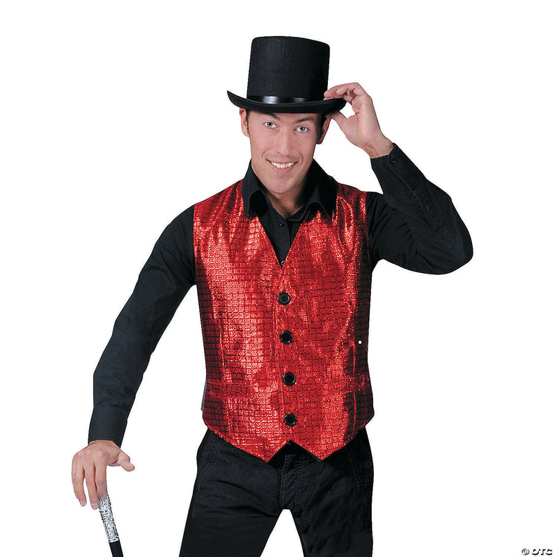 Men‘s Red Vest Costume - Extra Large - LARGE - image 1