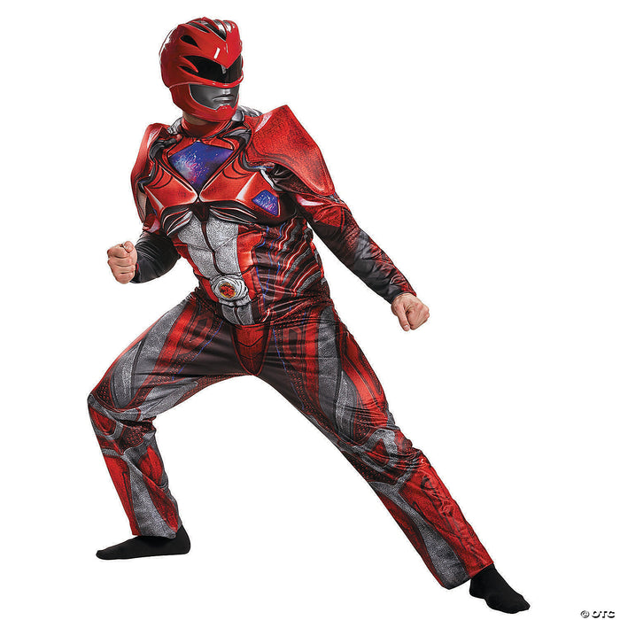 Men's Red Ranger Muscle Costume - Power Rangers Movie 2017