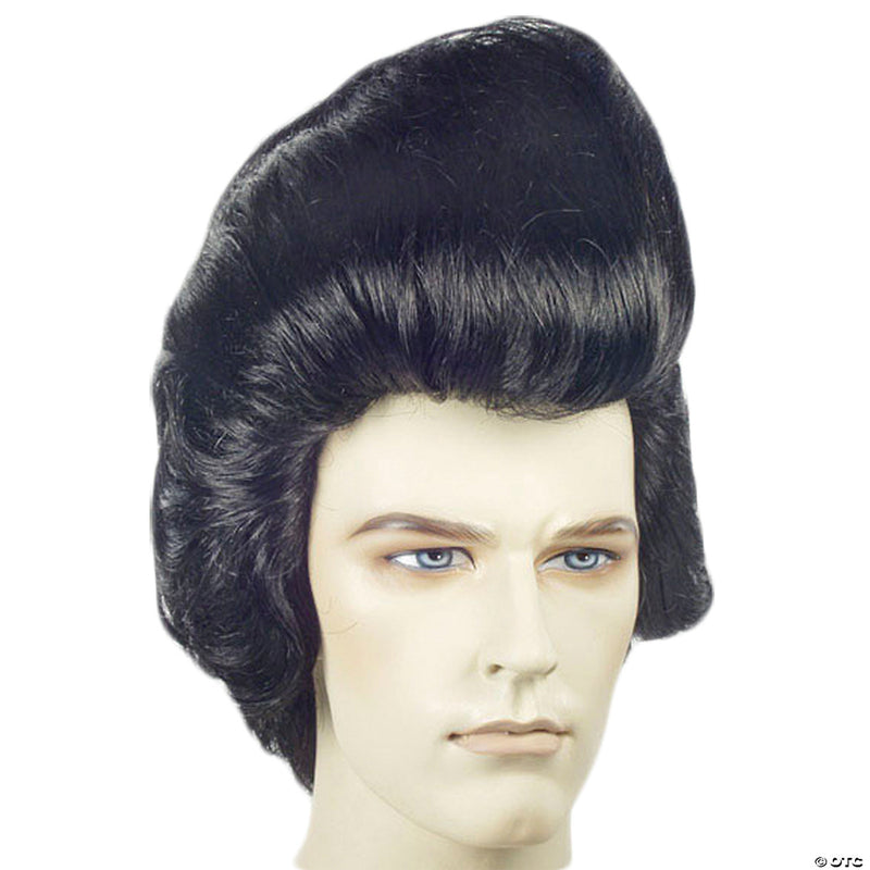 Men's 50s Deluxe Elvis Pompadour Wig | Costume-shop.com - BLACK - image 1
