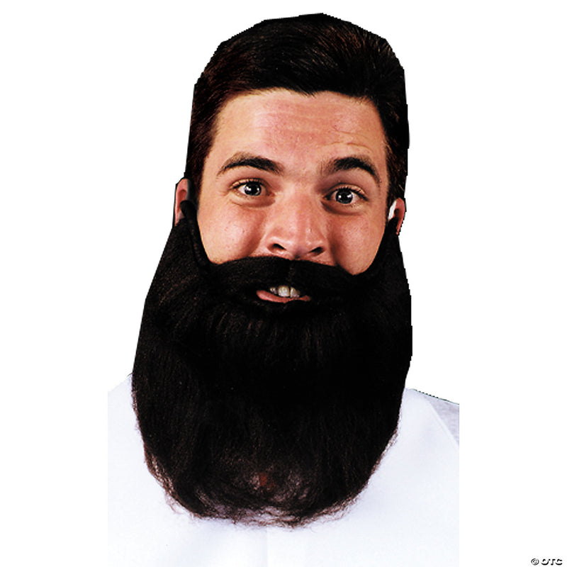 Men's 8" Beard & Mustache Set - BLACK - image 1
