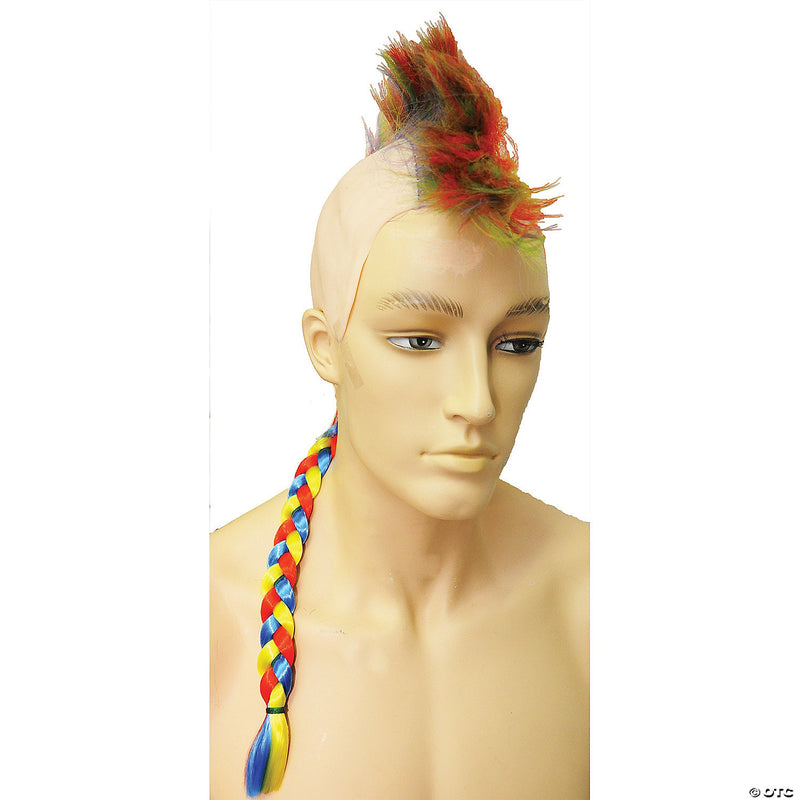 Mohawk Wig with Braided Ponytail | Costume-shop.com - BLACK - image 3
