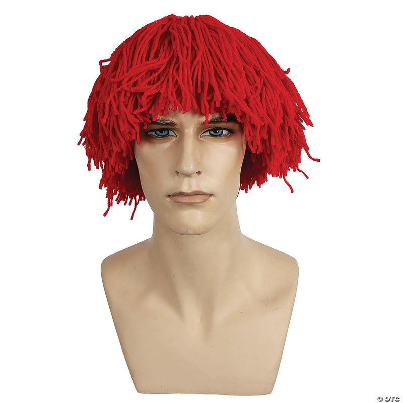 Men's Bargain Rag Boy Wig - RED - image 1