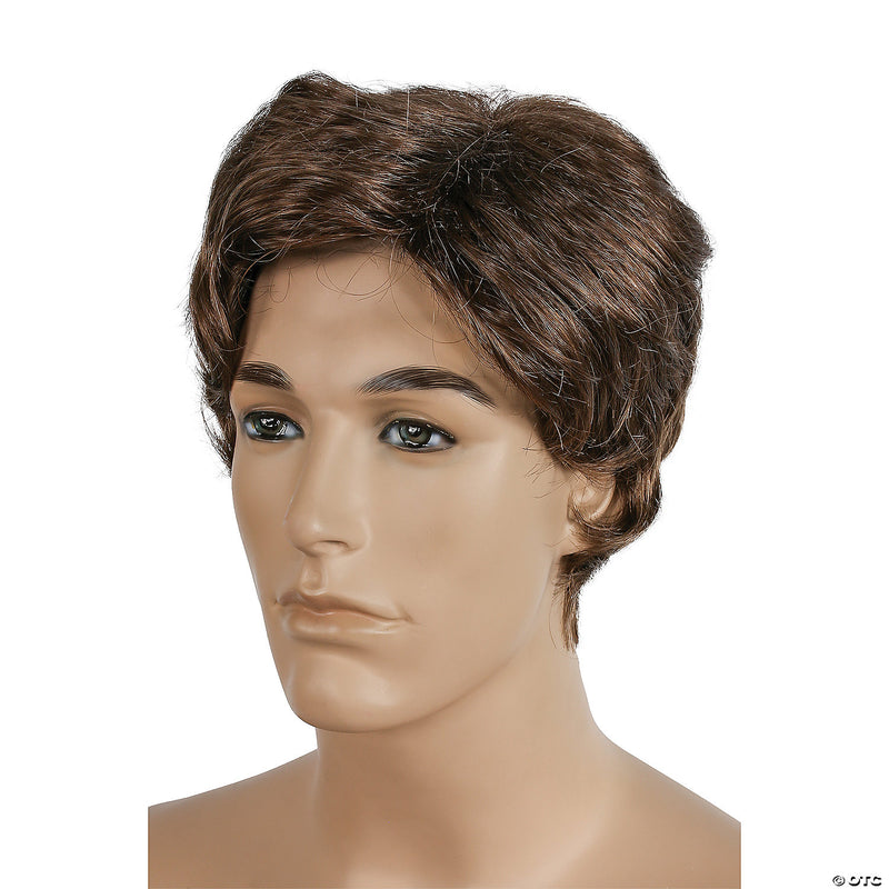 Wavy and Straight Men's Wig - BROWN-DARK - image 3