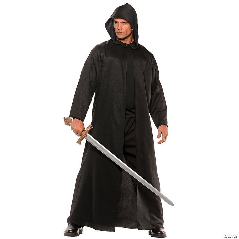 Men's Black Faux Leather Cloak - image 1