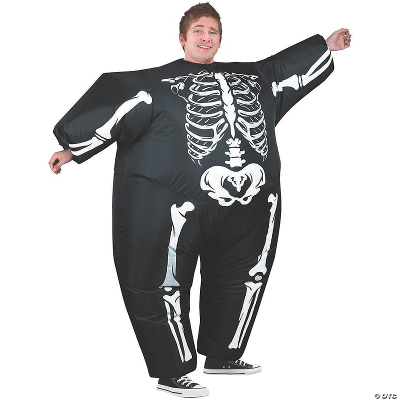 Men's Black Inflatable Blimpz Skeleton Costume - image 1