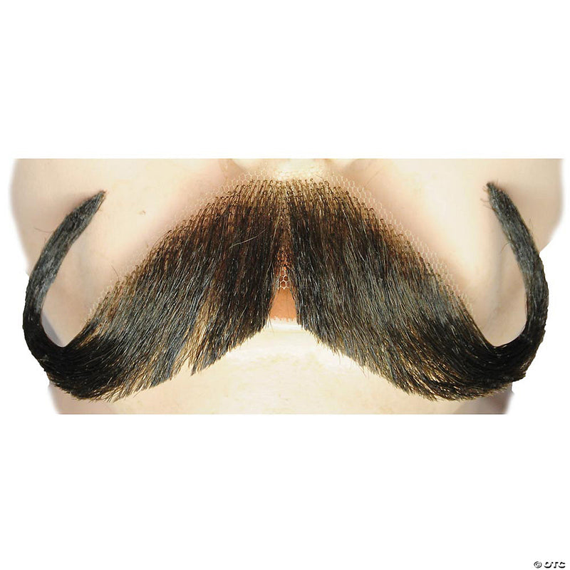Men's Blend Handlebar Mustache - BLACK - image 1