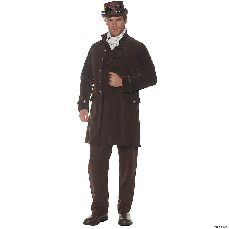 Men's Brown Frock Coat - ONE SIZE - image 1