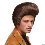 Men's 50s Black Pompadour Wig - BLACK - image 2