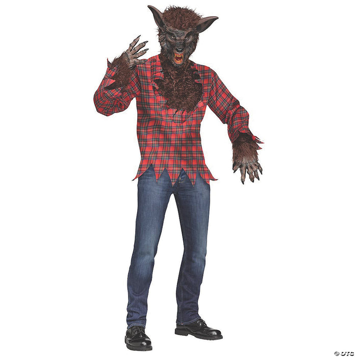 Men's Brown Werewolf Costume - Standard