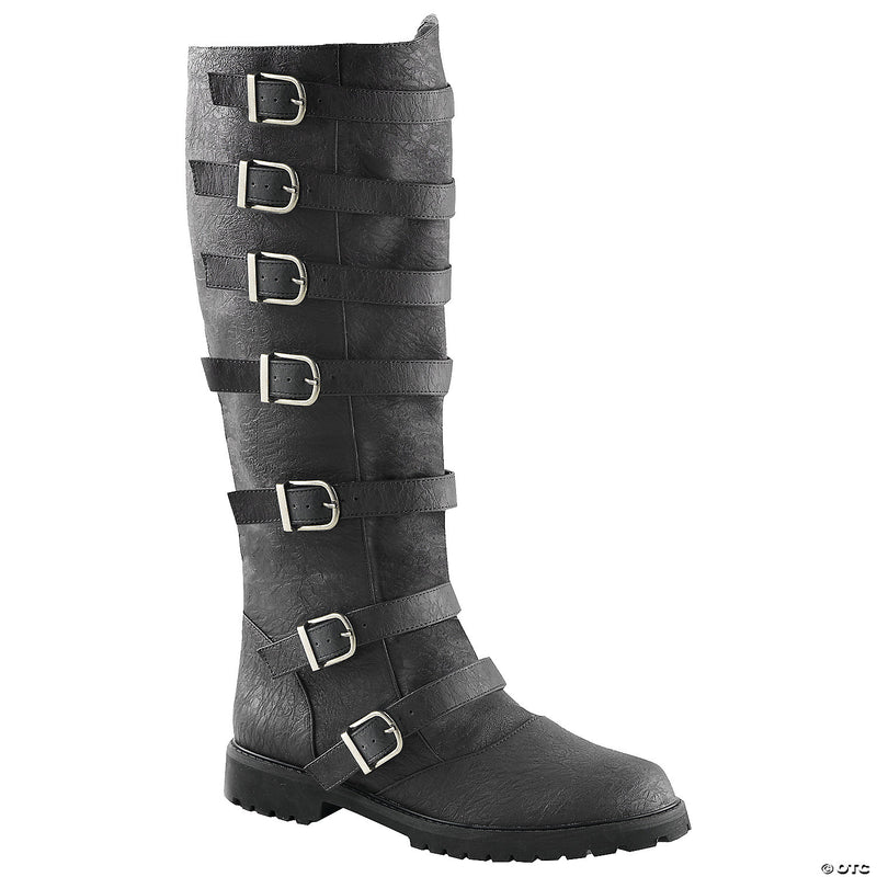 Men's Distressed Boots | Costume-shop.com - BLACK / 12-13 - image 1
