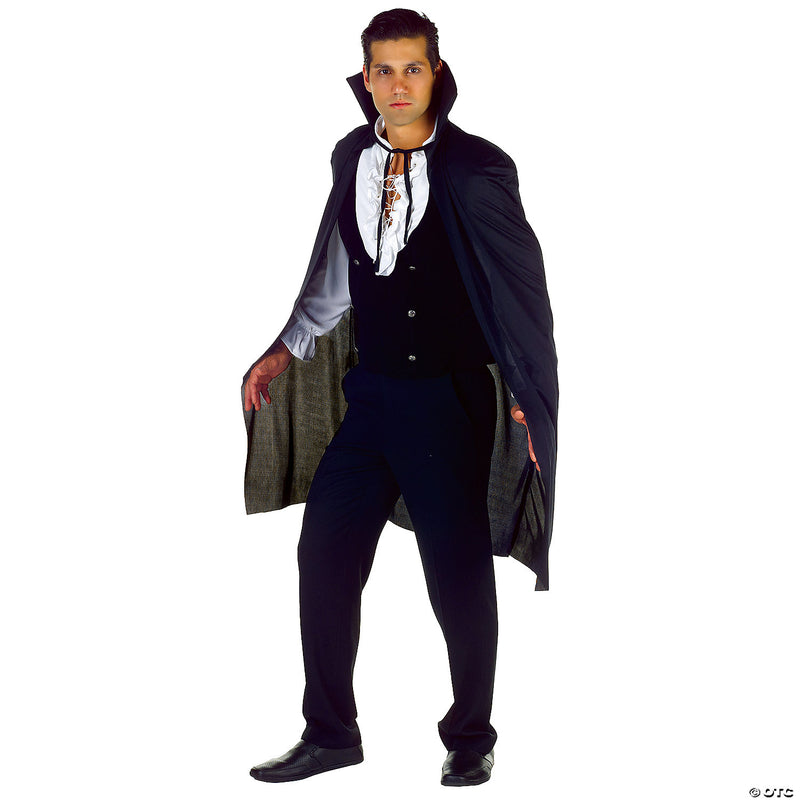 Men's Dracula Cape Red | Costume-shop.com - TWO-TONE-BLACK CROWN/RED BRIM - image 2