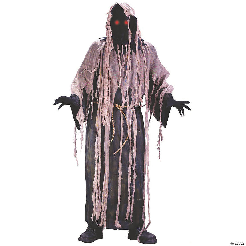 Men's Flashing Eyes Gauze Zombie Costume - image 1