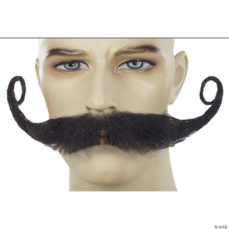 Men's Giant Synthetic Mustache - BLACK - image 1