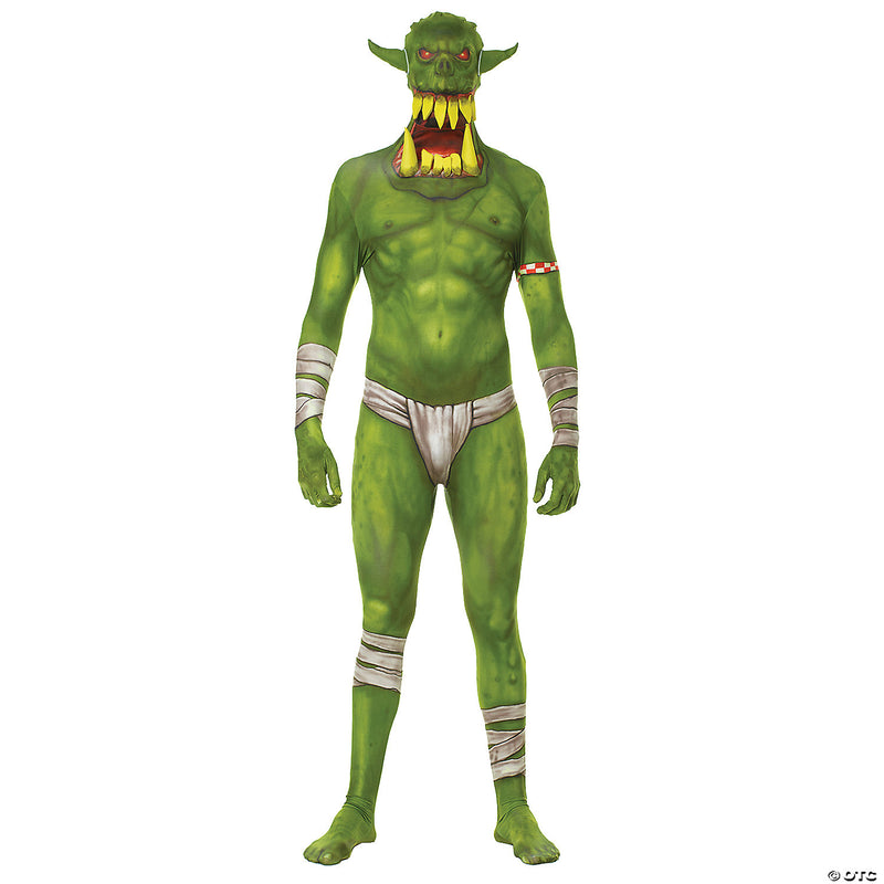 Green Orc Morphsuit Costume - Transform Into a Fierce Warrior! 🧟🌿 - MEDIUM - image 1