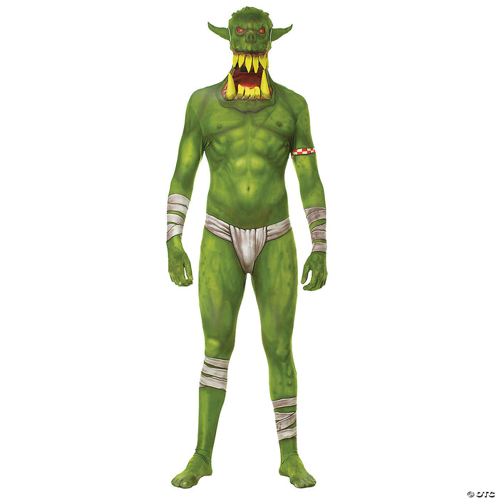Green Orc Morphsuit Costume - Transform Into a Fierce Warrior! 🧟🌿