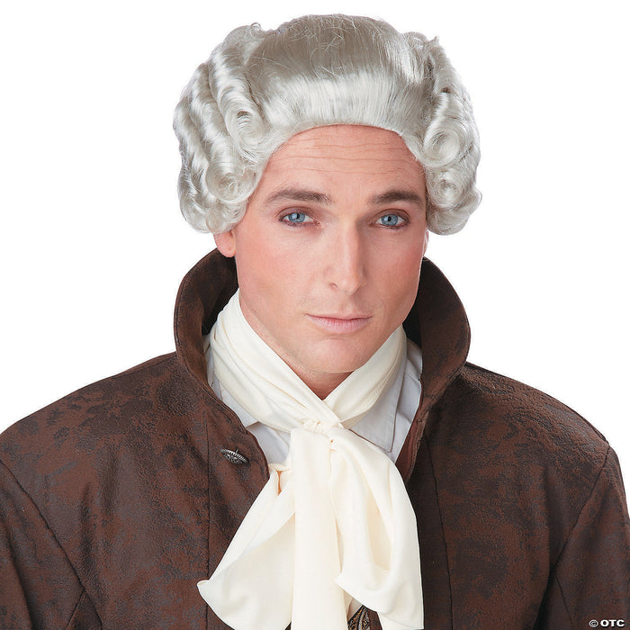 Men's Grey 18th Century Peruke Wig