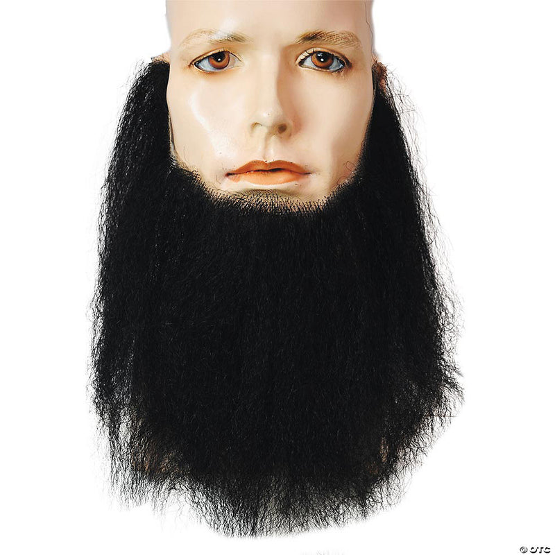 Men's Human Hair Full-Face Beard - 9 Inch - BLACK - image 1