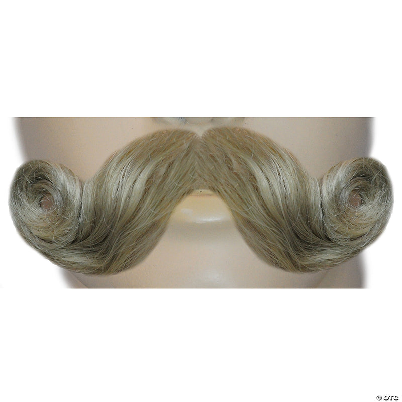 Men's Human Hair Extra Full Curl Mustache - CHAMPAGNE BLONDE - image 1