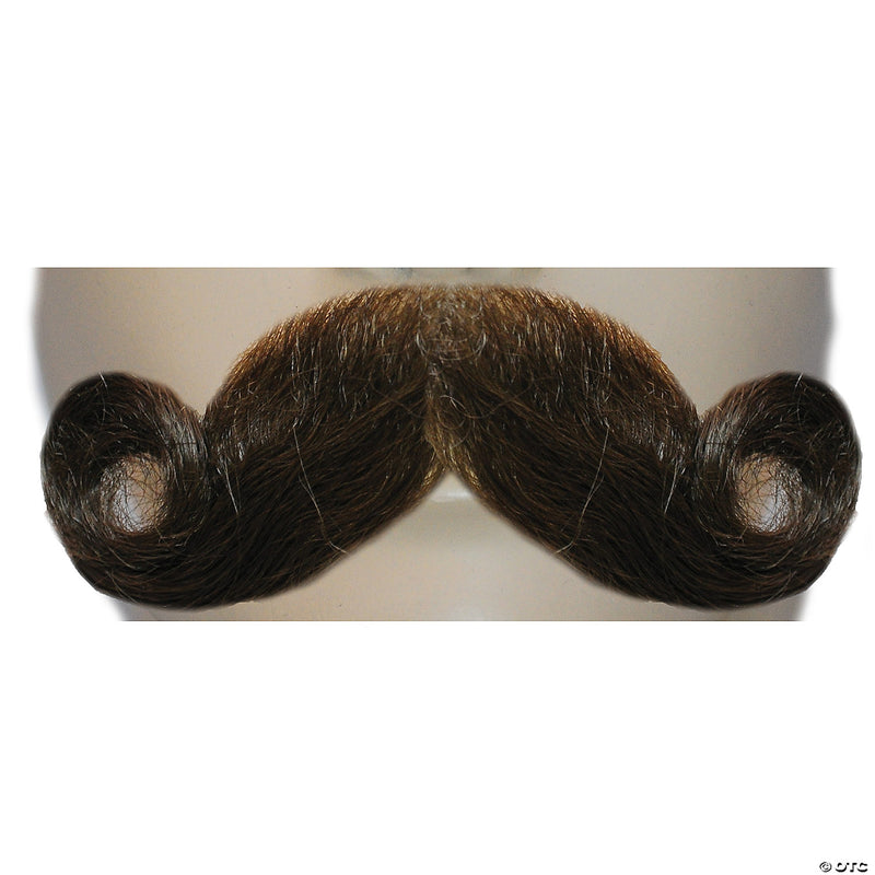 Men's Human Hair Extra Full Curl Mustache - CHAMPAGNE BLONDE - image 2