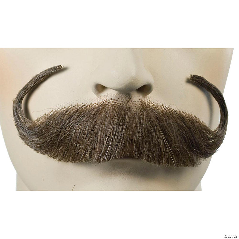 Men's Human Hair Handlebar Mustache - ASH - image 1
