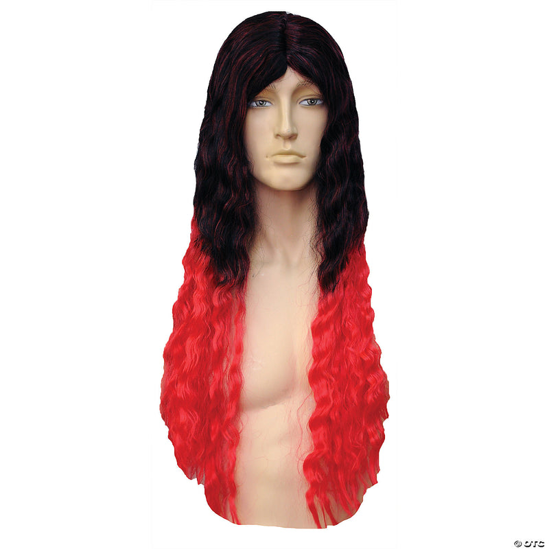 Men’s Two-Tone Oz Wig - RED/BLACK - image 1