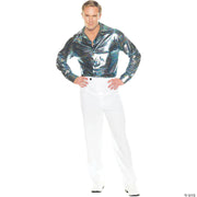 Men's Multicolor Lines Disco T-shirt - ONE SIZE - image 2