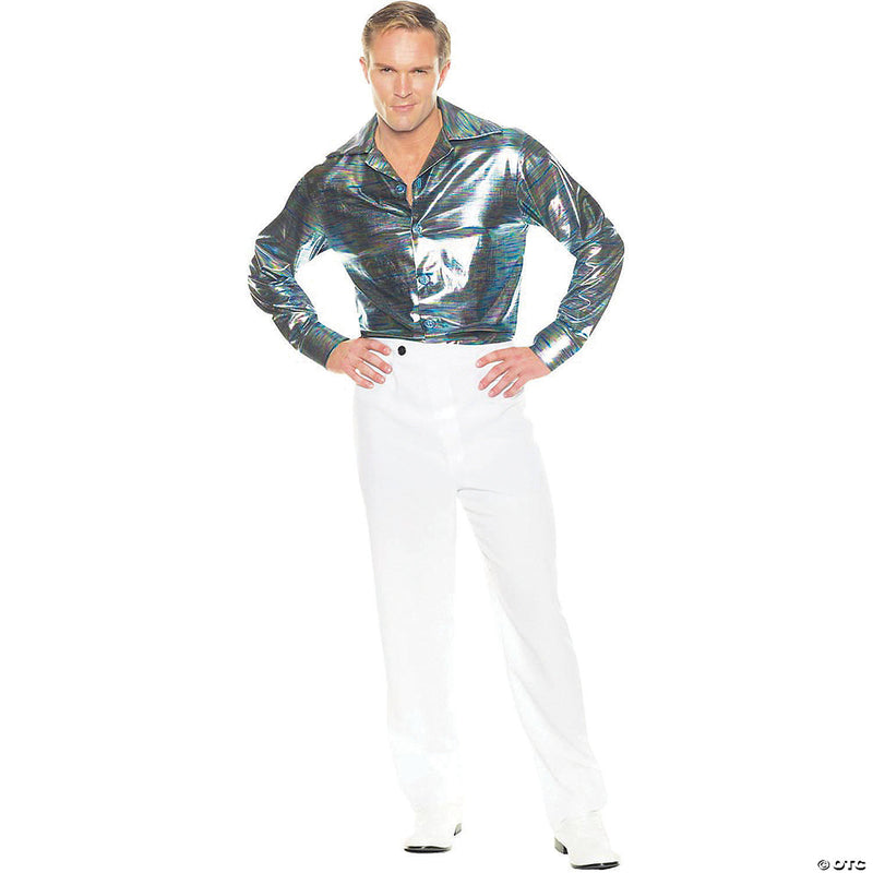 Men's Multicolor Lines Disco T-shirt - ONE SIZE - image 2