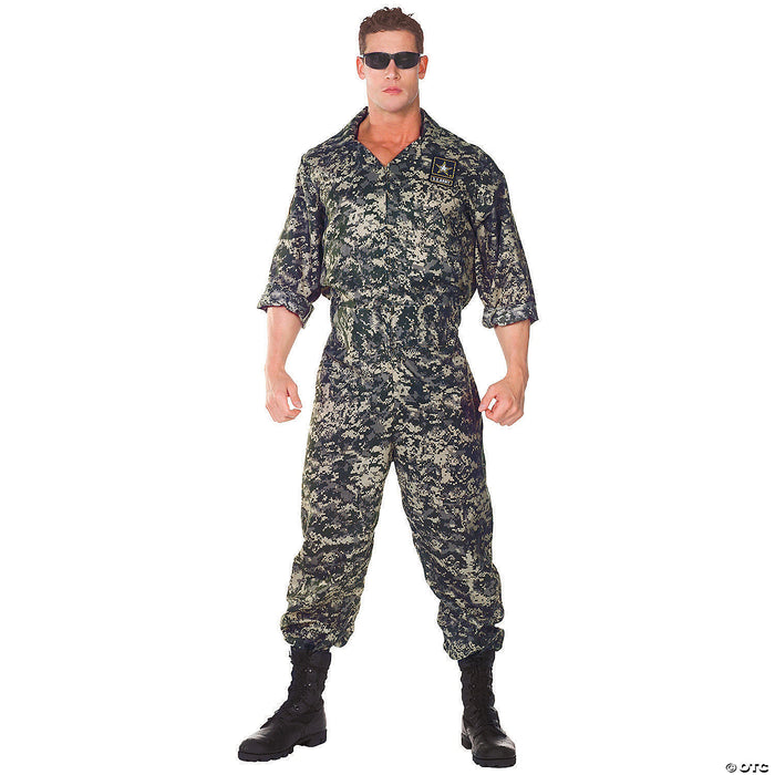 Men's Plus Size US Army Jumpsuit Costume - Serve Up Some Serious Style! 🎖️👨‍✈️