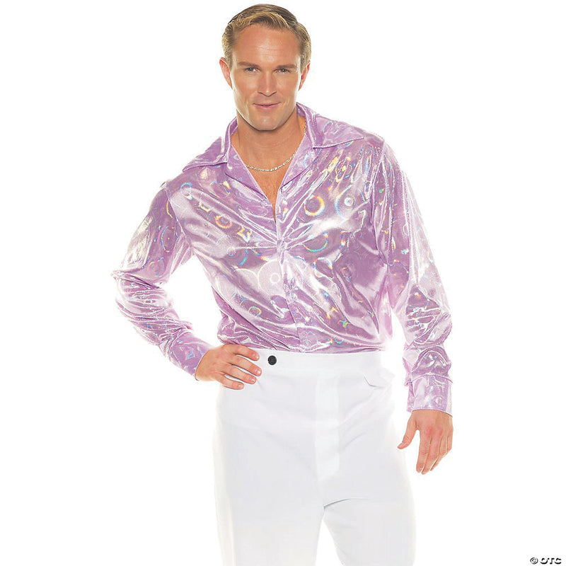 Men's Purple Circles Disco T-shirt | Costume-Shop.com - ONE SIZE - image 2