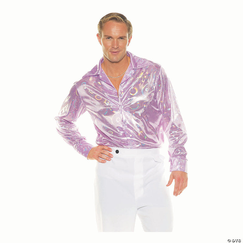 Men's Purple Circles Disco T-shirt | Costume-Shop.com - ONE SIZE - image 1