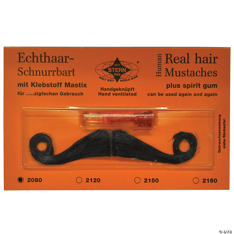 Men's Real Hair American Mustache - BLACK - image 1