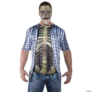 Men's Skeleton Shirt - BLUE - image 1