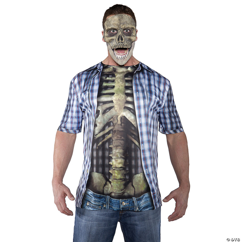 Men's Skeleton Shirt - BLUE - image 1