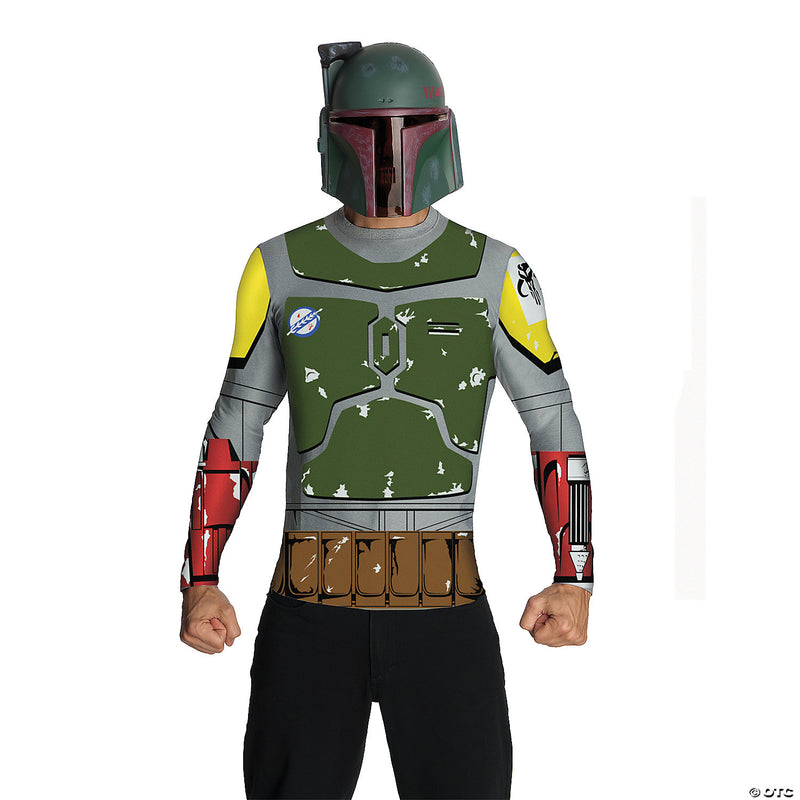 Men's Star Wars Classic Boba Fett Top & Mask Costume Kit - MEDIUM - image 1
