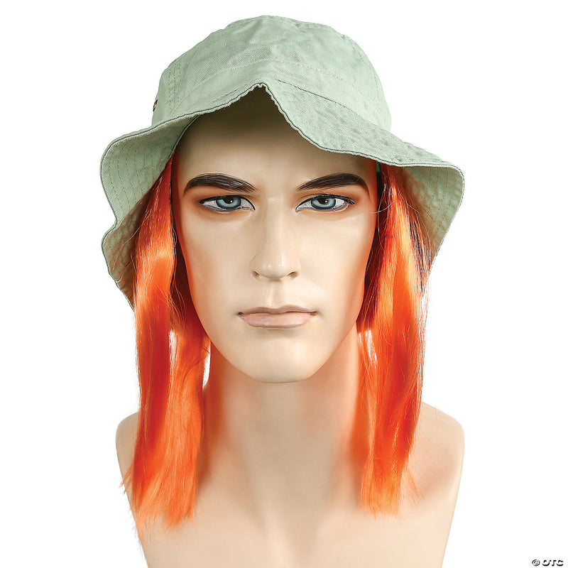 Clown Hat with Attached Hair - GREEN - image 4