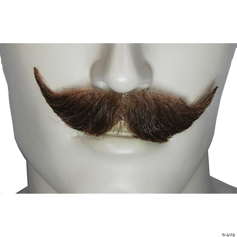 Men's Twisted Human Hair Mustache - LIGHT BROWN - image 1