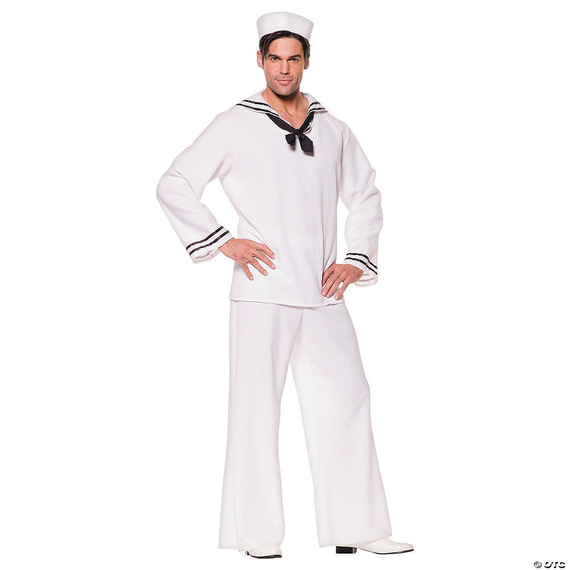 Men's White Sailor Shirt Costume - ONE SIZE - image 1
